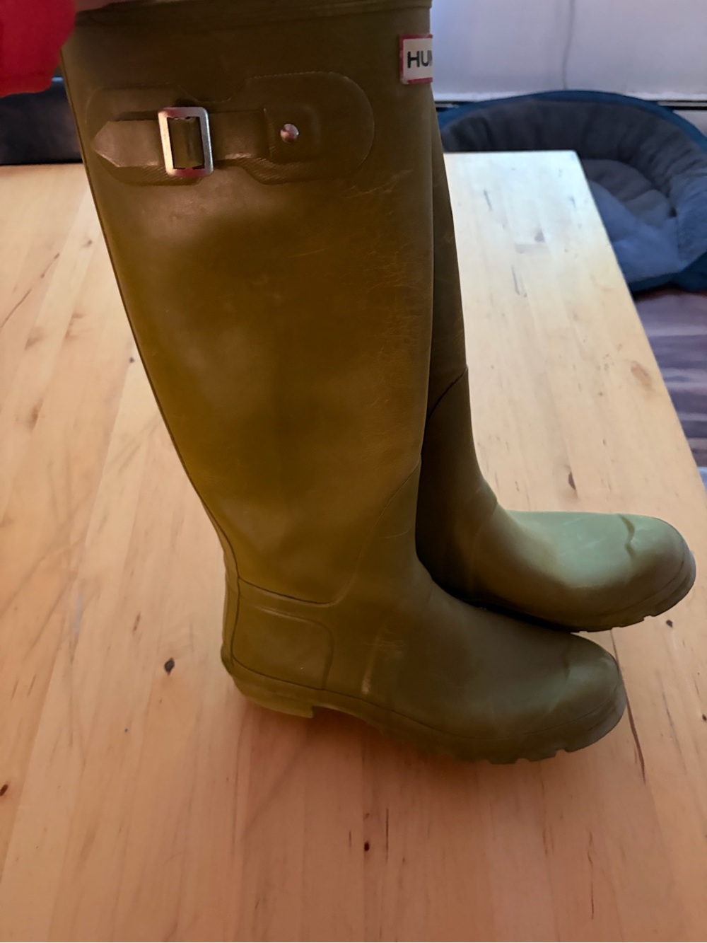 Hunter Olive Green Tall Rubber Rain Boots - Picture 7 of 10